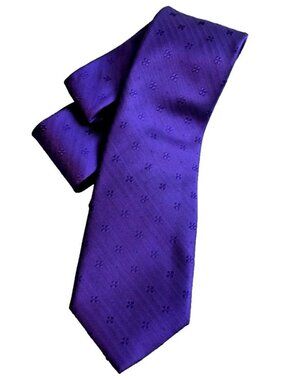 Jos A Bank Traveler Tie Mens Classic Purple Dot Silk Stain Resistant